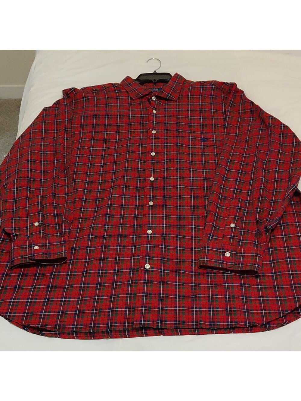 Polo Ralph Lauren Men's 2XB Big & Tall Plaid Long Sleeve Button-Up Shirt #921